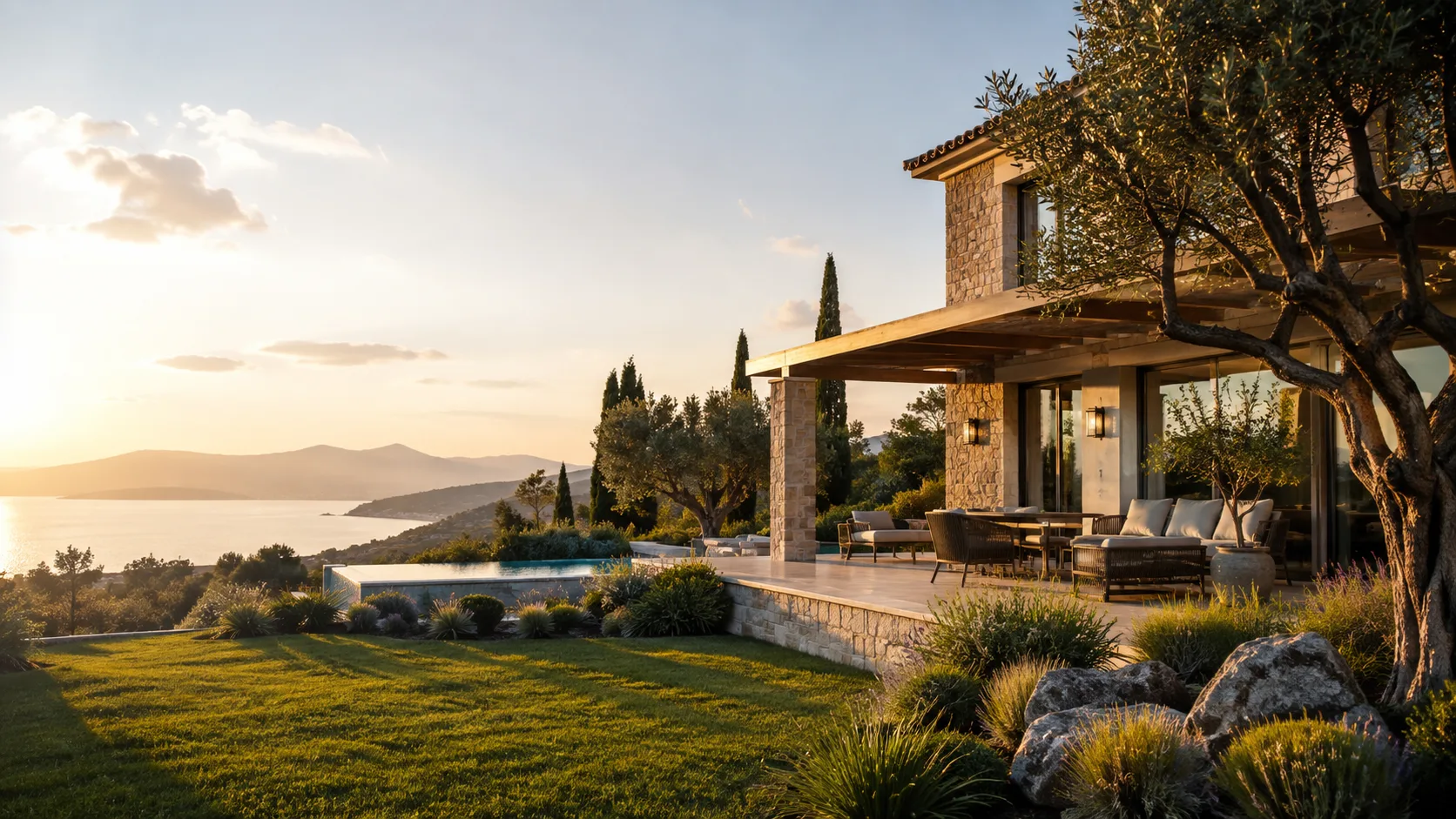 Villa ve dış yaşam alanı yenilemesini anlatan temsili görsel